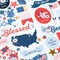 American Crafts Flags And Frills Cardstock Stickers 6"X12"-Gold Foil Icons